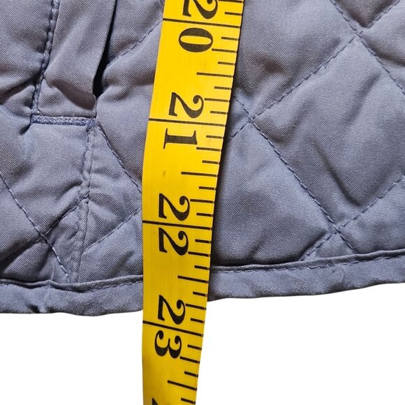 VTG Eddie Bauer Women Premium Goose Down Quilted Vest Blue M Quiet Luxury - Picture 15 of 16